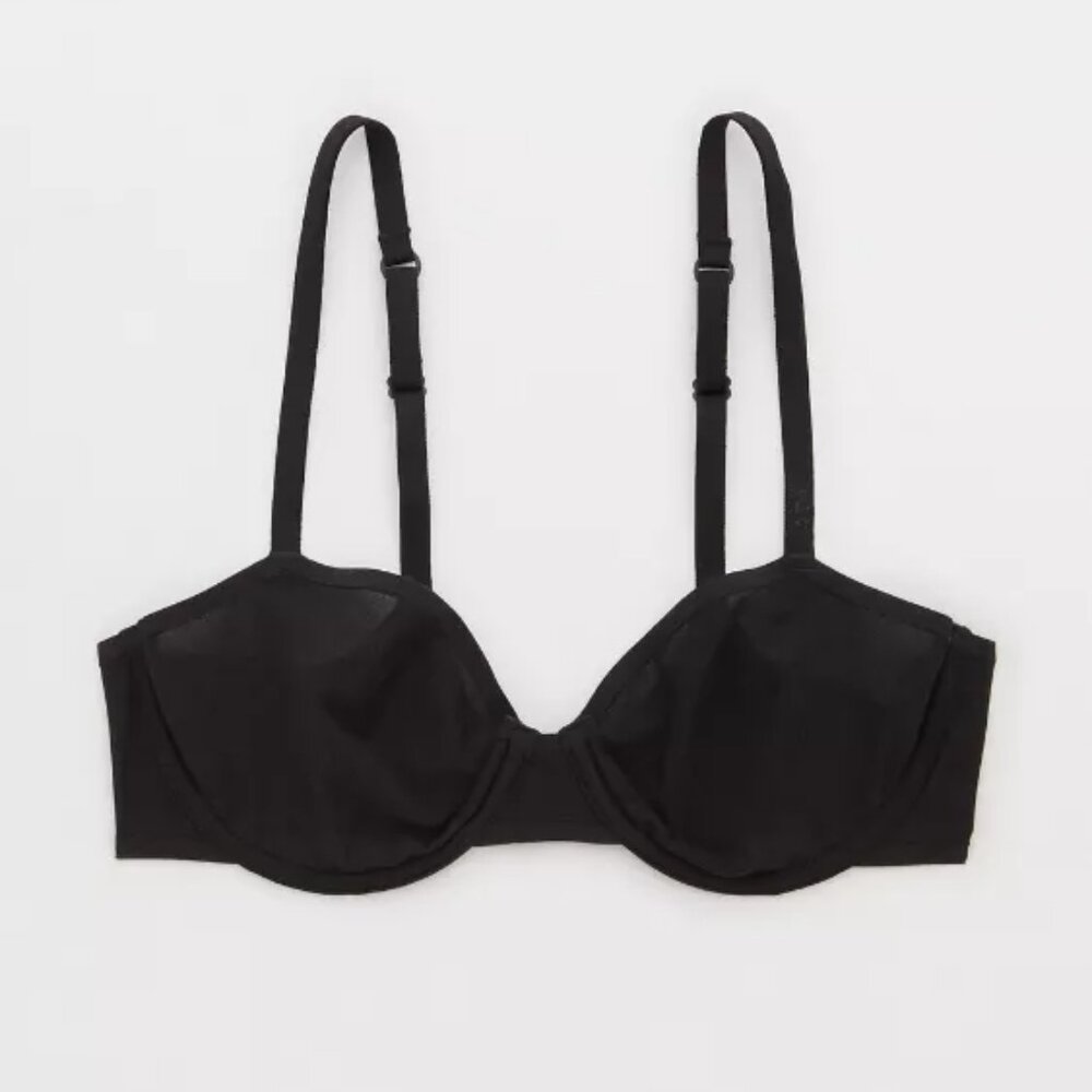 Aerie SMOOTHEZ Microfiber Unlined Bra Black - Picture 14 of 14